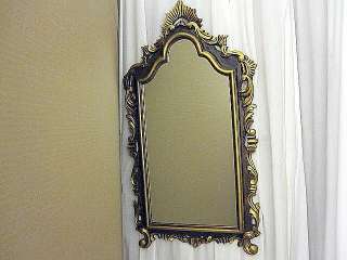 Vintage Wall Decorative Mirror Gold Gilt and Brown Frame Art Nouveau 
