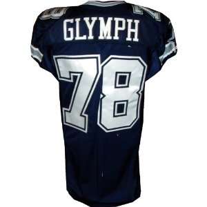  Junior Glymph #78 Cowboys Game Issued Navy Jersey (Size 48 