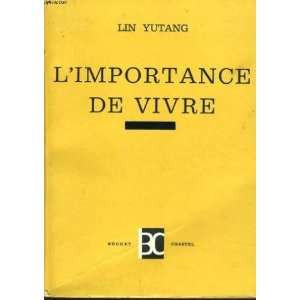  LImportance de vivre Lin Yutang Books