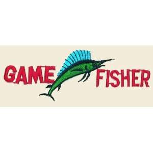  Game Fisher Logo Embroidered Iron on or Sew on Patch 
