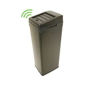   Black Steel Touchless Trash Can 