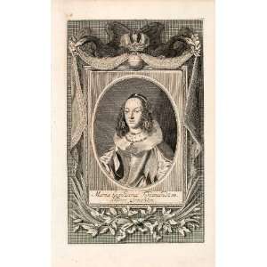  1721 Copper Engraving Portrait Archduchess Maria Leopoldine 