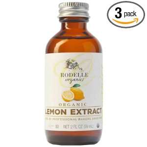 Rodelle Pure Lemon Extract, 2 Ounce (Pack of 3)  Grocery 