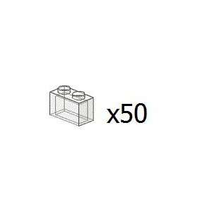  50x LEGO® Clear 1x2 Bricks Toys & Games