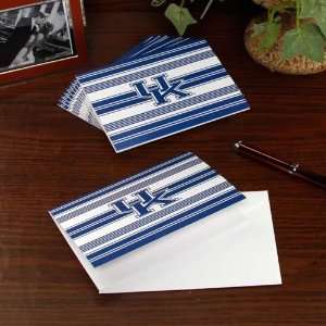  Kentucky Wildcats 10 Pack Striped Folded Note Cards 