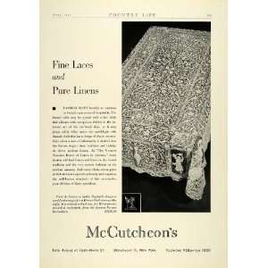  1930 Ad McCutcheons Linens Tablecloth Household Home Decor 