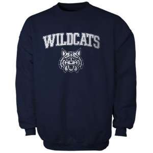 Arizona Wildcats Navy Blue Universal Logo Crew Sweatshirt  