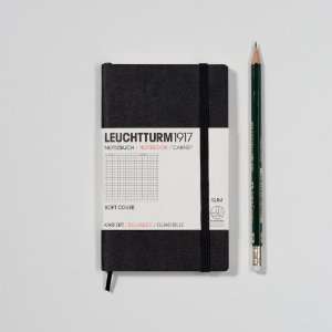  Kikkerland Leuchtturm Soft Cover Squared Pocket Book, 3.5 