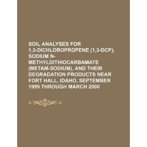  Soil analyses for 1,3 dichloropropene (1,3 DCP), sodium n 