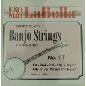  LaBella 17 La Bella Nylon 5 Stg Banjo Set Musical 