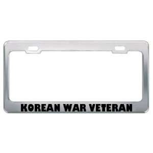 Korean War Veteran Military Metal License Plate Frame Holder Border 