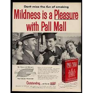  1956 Pall Mall Cigarette Graduation Print Ad (8144)
