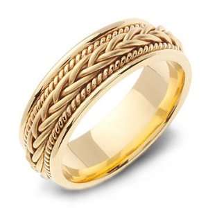  STELIOS 14K Yellow Gold Braided Wedding Band Ring Jewelry