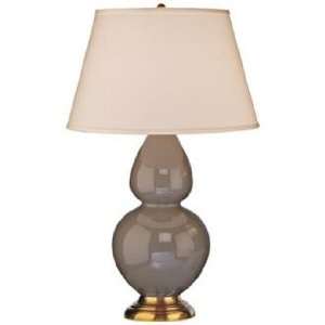  Robert Abbey 31 Taupe Ceramic and Brass Table Lamp