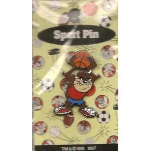   Brothers Looney Tunes Taz Playing Basketball Pin 