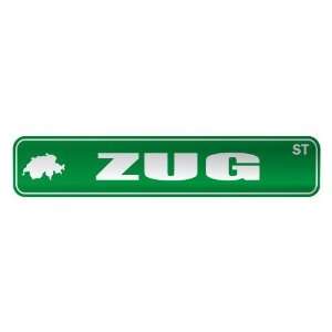  ZUG ST  STREET SIGN CITY SWITZERLAND
