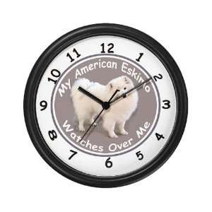  American Eskimo Watches Over Me Pets Wall Clock by 