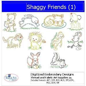  Digitized Embroidery Designs   Shaggy Friends(1) Arts 