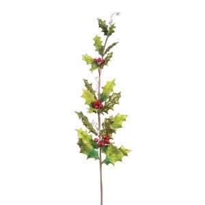   Christmas Traditions Whimsy Holly Red Berry & Green Leaf Stems 34