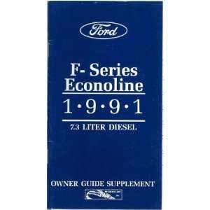  FORD TRUCK 7.3L DIESEL Engine Owners Manual Supplement Automotive