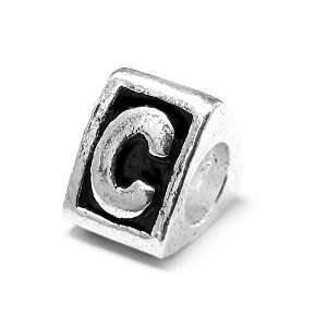 Letter C Alphabet Charm By Olympia   Compatible with Pandora & Troll 