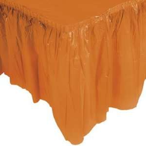  Orange Pleated Table Skirt   Tableware & Table Covers 