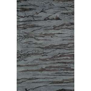  Momeni Zen Slate Grey Waves Contemporary 23 x 8 Runner Rug (ZEN 
