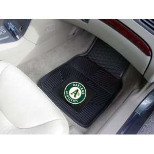   Front and Rear All Weather Floor Mats   Oakland Athletics Automotive