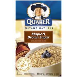 Quaker Instant Oatmeal Maple & Brown Sugar  Pack of 6