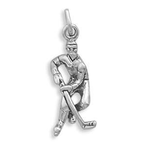  CleverSilvers Hockey Player Charm CleverSilver Jewelry