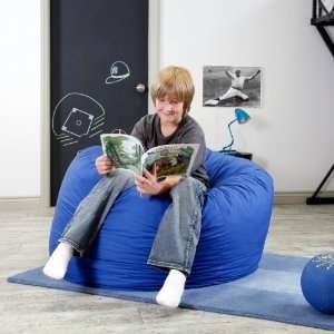  Medium 3 ft. Twill Fuf Foam Lounger Bean Bag Chair Toys & Games