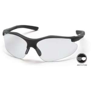 Pyramex Fortress Safety Glasses   Clear Anti fog Lens, Black Frame 