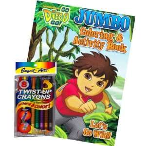  Go Diego Go Coloring Book Set with Twist up Crayons Toys 