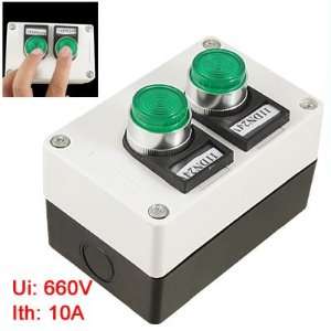 Amico Momentary Contact Green Cap Lamp Push Button Switch Station Box