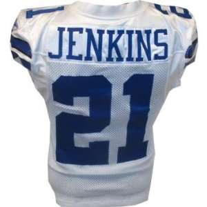 Mike Jenkins Jersey   Cowboys #21 Game Worn White Football Jersey vs 