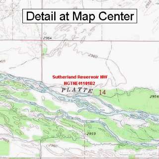   Quadrangle Map   Sutherland Reservoir NW, Nebraska (Folded/Waterproof