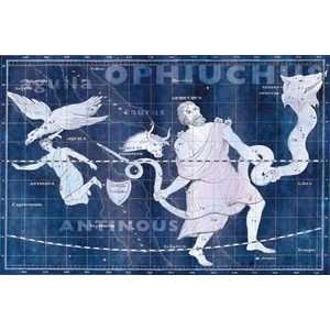 Ophiuchus and Serpens #2   12x18 Framed Print in Gold Frame (17x23 