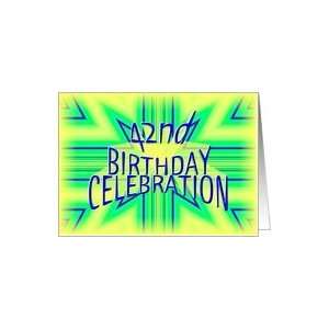    42nd Birthday Party Invitation Bright Star Card Toys & Games