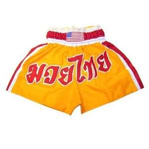  Muay Thai Fight Shorts in Yellow/Red