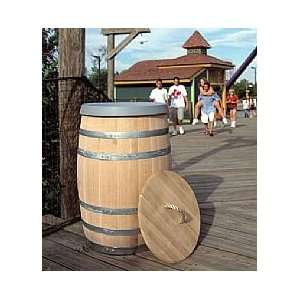  Oak Trash Barrel