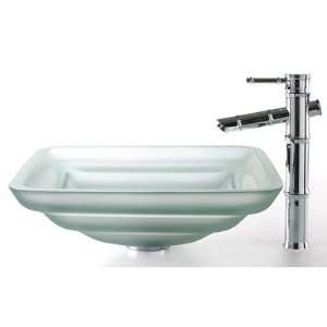  Kraus C GVS 930FR 19mm 1300 Square Frosted Oceania Glass Sink 