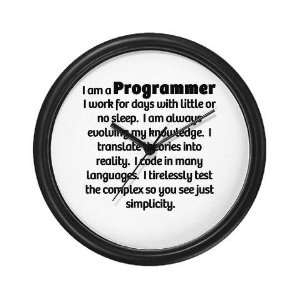  I am a Programmer Geek Wall Clock by 