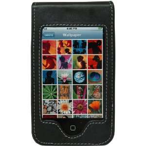  Black Leather Case with a Belt Clip for iPod Touch iTouch 