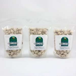 Braga Organic Farms Organic Garlic Inshell Pistachios, 3   1/2 lb bags 