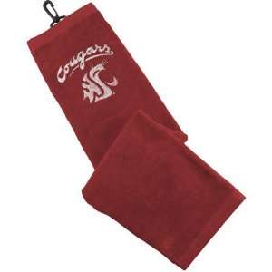 Washington State Cougars Crimson Embroidered Golf Towel  