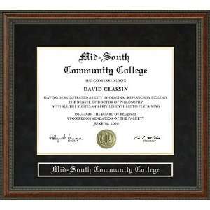    Mid South Community College (MSCC) Diploma Frame