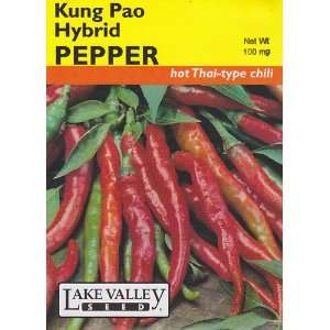  Kung Pao Hybrid Pepper Seeds   100 mg Patio, Lawn 