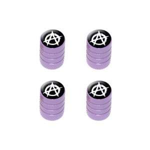 Anarchy Symbol   Tire Rim Valve Stem Caps   Purple