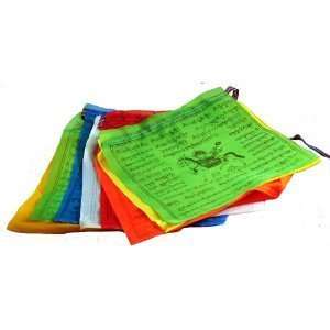  ~ Tibetan Large 10 X 10 Inches Lungta Prayer Flags with 