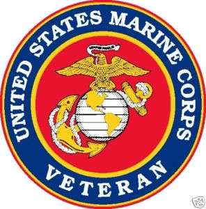 12 United States Marine Corps Veteran Window Decal  
